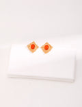 Lapis Lazuli / Carnelian Stud Earrings