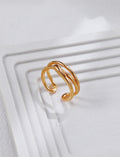 Hollowed-out Line Open Ring