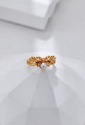 Christmas-themed Pearl Ring