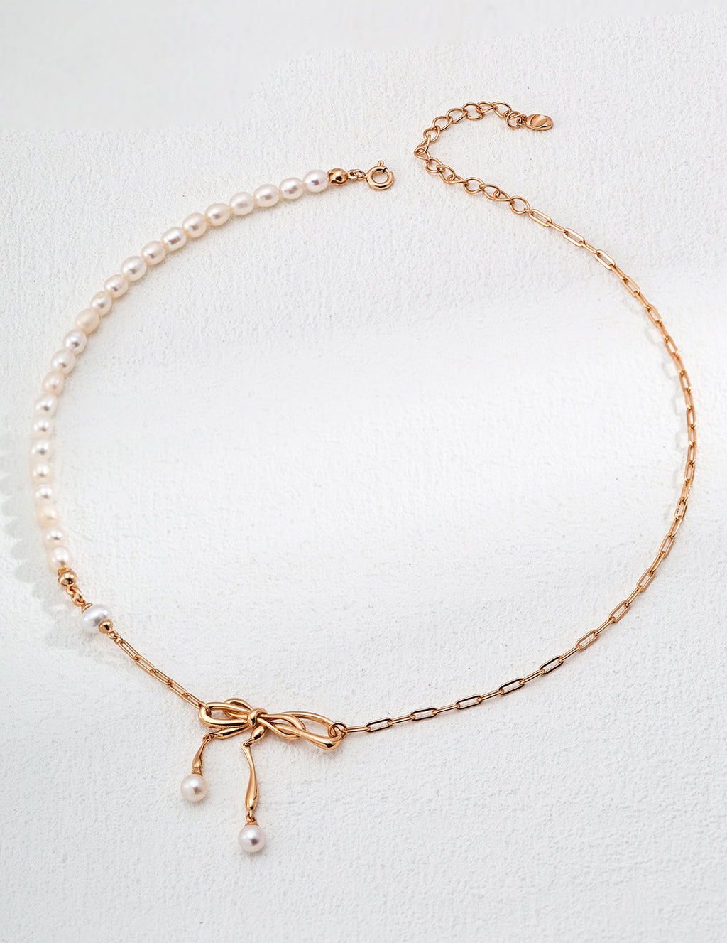 Natural Bowknot Pearl Necklace