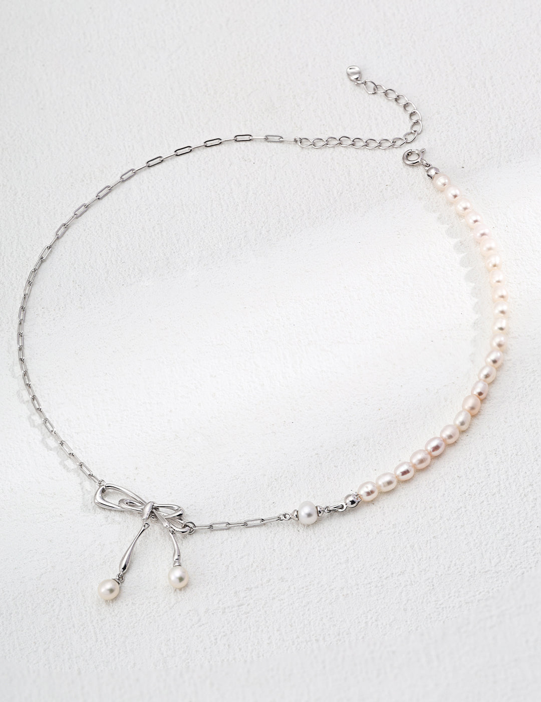 Natural Bowknot Pearl Necklace
