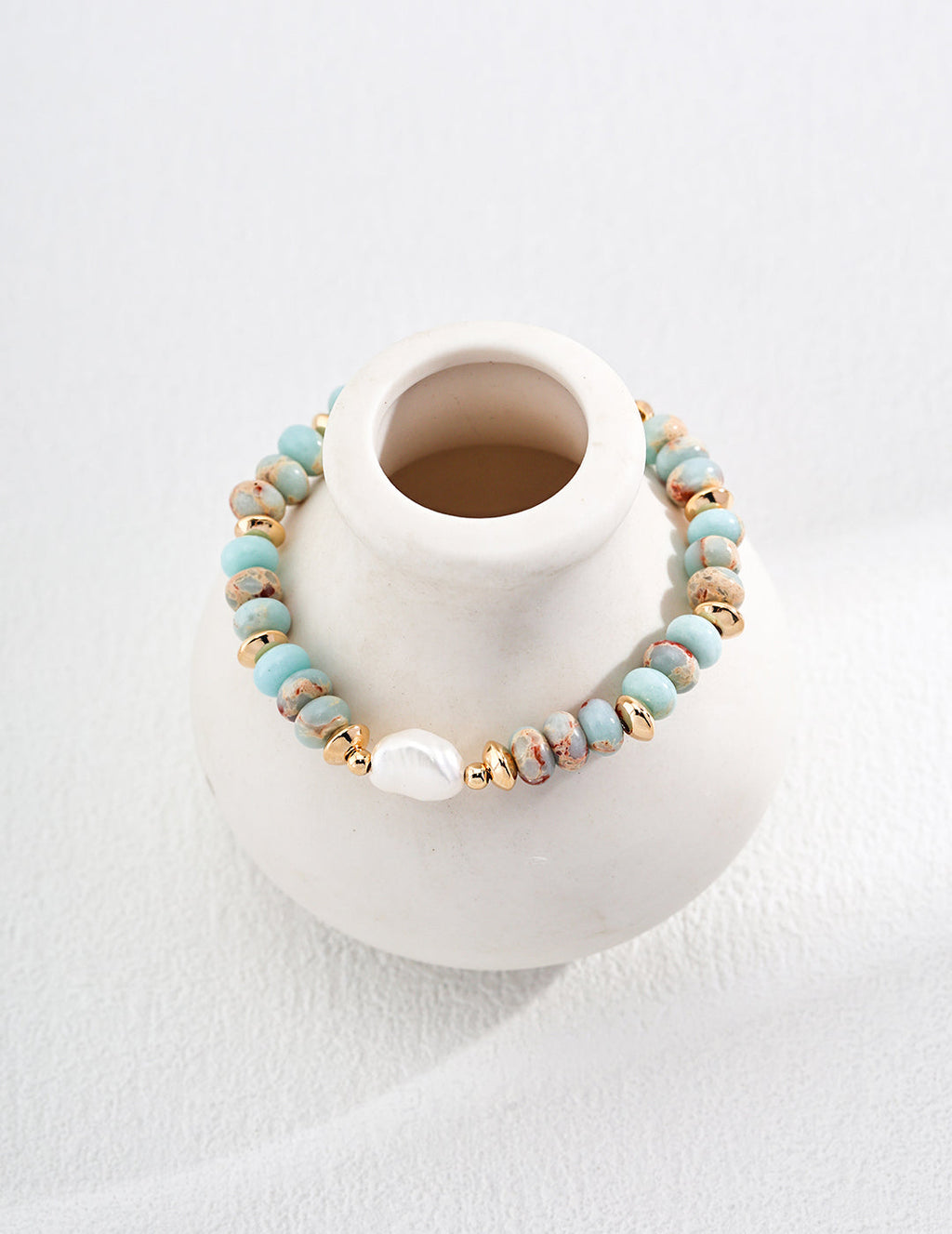 Natural Pearl Shoushan Stone Bracelet
