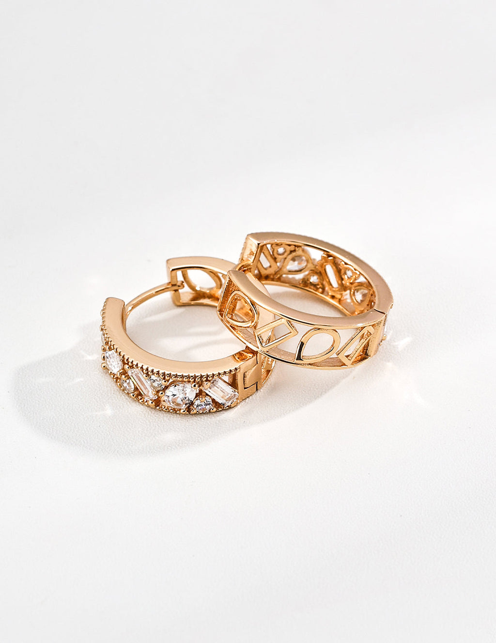 Elegant Cirzon Stone Hoop Earrings