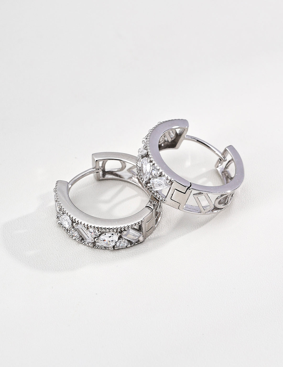 Elegant Cirzon Stone Hoop Earrings